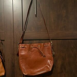 Fossil Brown Leather Shoulder Bag